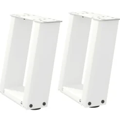 Accessoires Pour Tables-vidaXL Pieds de table basse en U 2 pièces 30 x (30-31) cm Acier Blanc
