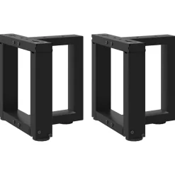 Accessoires Pour Tables-vidaXL Pieds de table basse en T, 2 pièces, , 30 x 25 x (30-31) cm, acier Noir