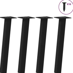 vidaXL Pieds de table basse 4 pièces 30 cm Acier