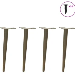 vidaXL Pieds de table basse coniques 4 pièces Acier 30-31 cm Acier