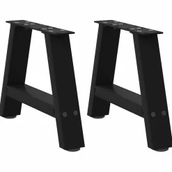 vidaXL Pieds de table basse en forme de A 2 pièces 30 x (30-31) cm Acier