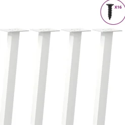 vidaXL Pieds de table basse 4 pièces 30 cm Acier
