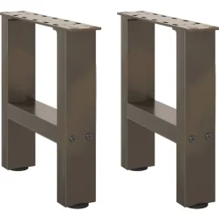 Accessoires Pour Tables-vidaXL Pieds de table basse en acier 2 pièces 30 x (30-31) cm Naturel