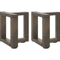 Accessoires Pour Tables-vidaXL Pieds de table basse en T, 2 pièces, noir, 30 x 25 x (30-31) cm, acier Naturel