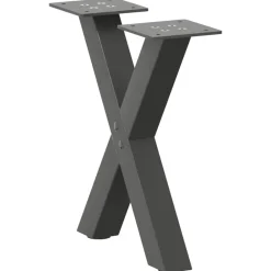 Accessoires Pour Tables-vidaXL Pieds de table basse en forme de X, 2 pièces, , 37 x (30-31) cm, acier Anthracite