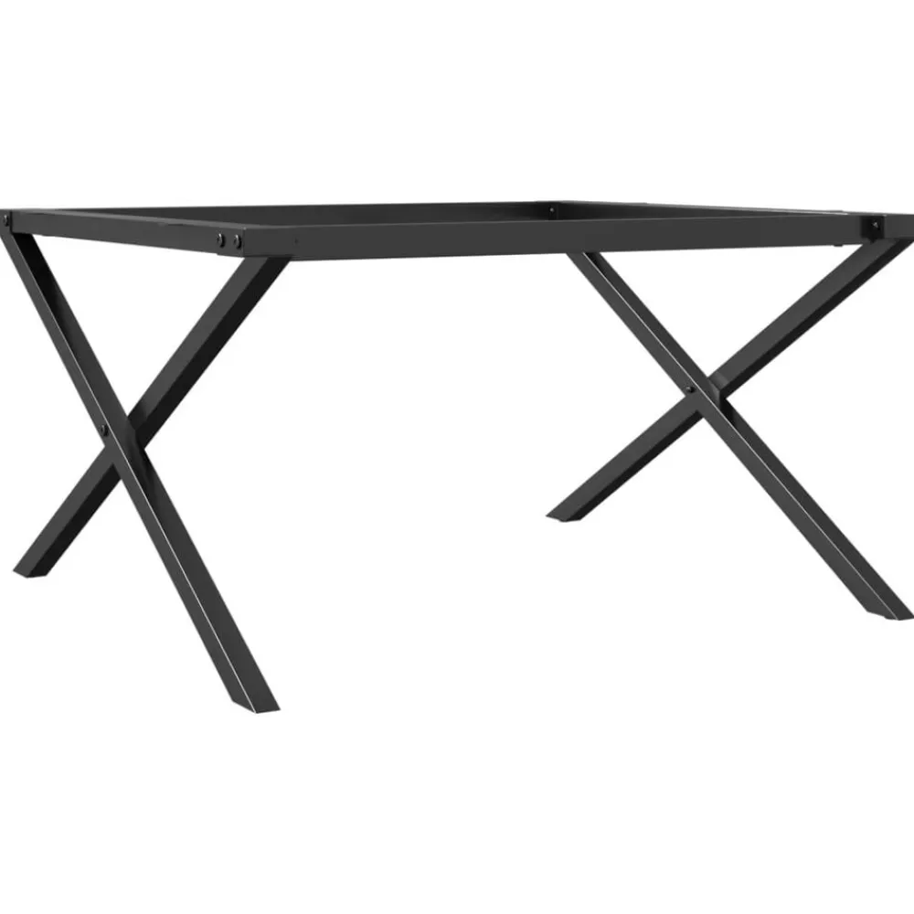 vidaXL Pieds de table basse cadre en X 70x60x43 cm acier