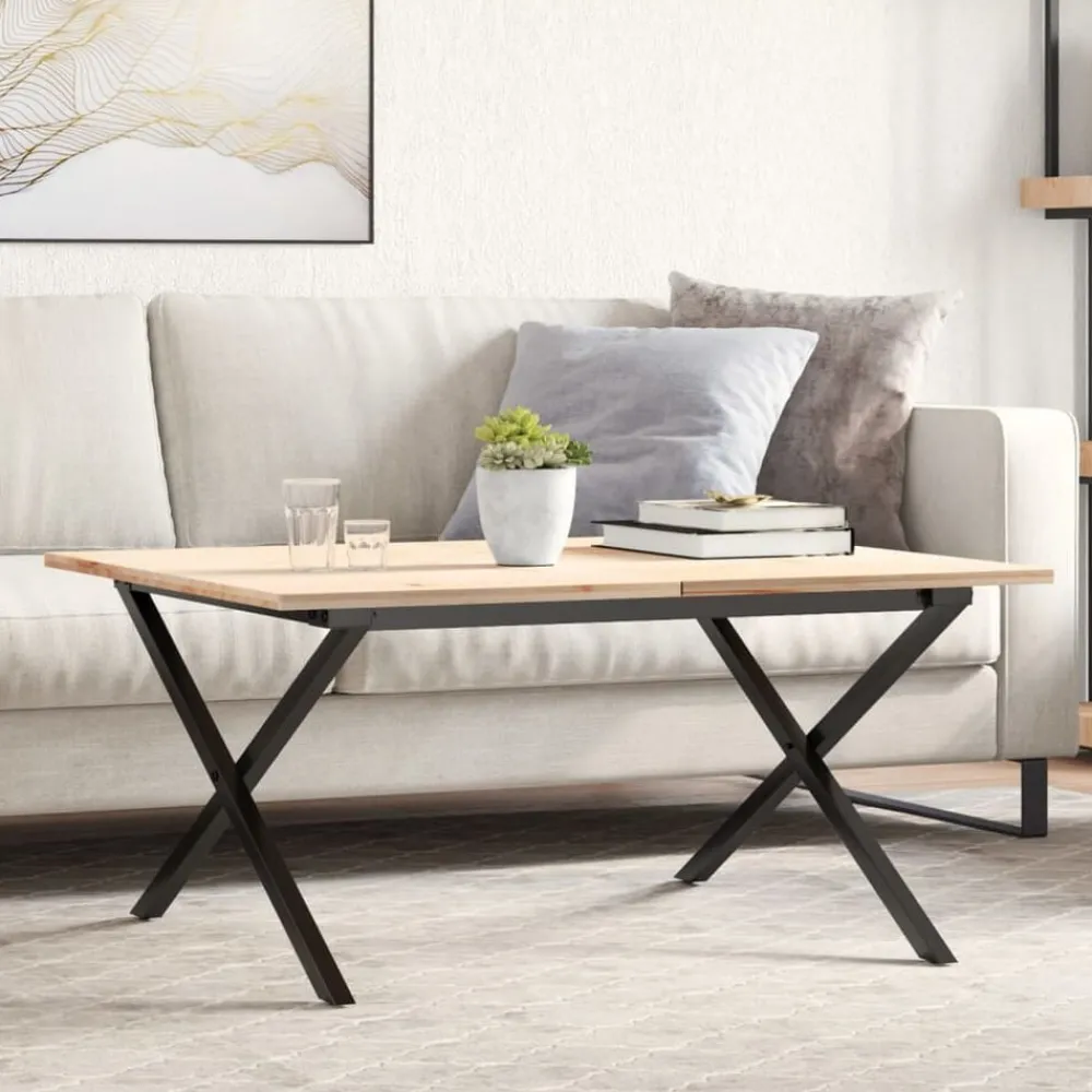 vidaXL Pieds de table basse cadre en X 70x60x43 cm acier