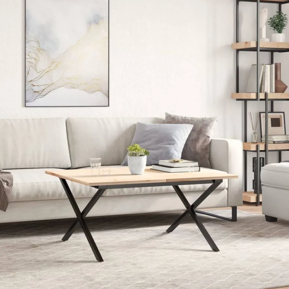 vidaXL Pieds de table basse cadre en X 70x60x43 cm acier