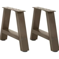vidaXL Pieds de table basse en forme de A, 2 pièces, 30 x (30-31) cm, acier