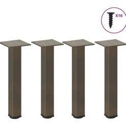 Accessoires Pour Tables-vidaXL Pieds de table basse 4 pièces Acier 30-32 cm Acier Naturel