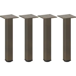 Accessoires Pour Tables-vidaXL Pieds de table basse 4 pièces Acier 30-32 cm Acier Naturel