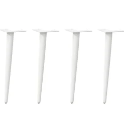 vidaXL Pieds de table basse coniques 4 pièces 30-31 cm Acier