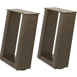 Accessoires Pour Tables-vidaXL Pieds de table basse en U 2 pièces Acier 30 x (30-31) cm Acier Naturel