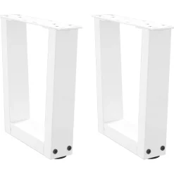 Accessoires Pour Tables-vidaXL Pieds de table basse en forme de V, 2 pièces, , 30 x (30-31,3) cm, acier Blanc