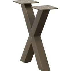 Accessoires Pour Tables-vidaXL Pieds de table basse en forme de X, 2 pièces, acier , 30 x (30-31) cm Naturel
