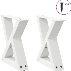 vidaXL Pieds de table basse 2 pièces 30 x (30-31,3) cm Acier
