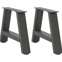 vidaXL Pieds de table basse en forme de A 2 pièces 30 x (30-31) cm Acier