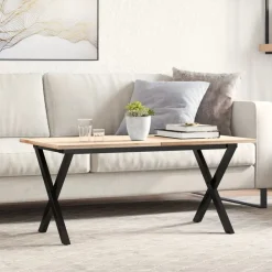 vidaXL Pieds de table basse cadre en X 80x40x43 cm acier