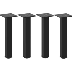 Accessoires Pour Tables-vidaXL Pieds de table basse 4 pièces 30-32 cm Acier Noir