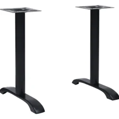 vidaXL Pieds de table de bistro 2 pcs noir 61x8x72 cm fonte