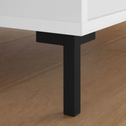 vidaXL Pieds debout 2 pcs Noir 57 x 57 x 100 mm Fer