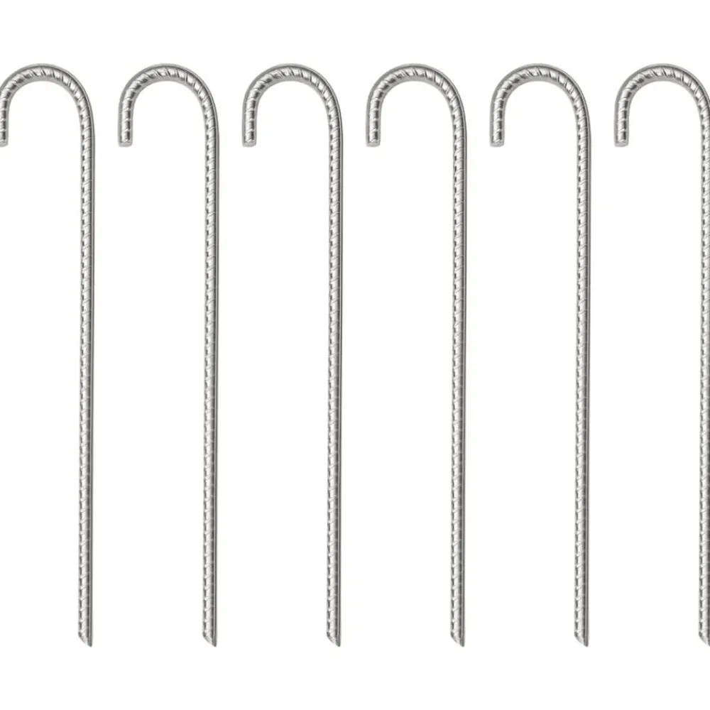 Loisirs De Plein Air-vidaXL Piquets de tente 6 pcs 37 cm Ø10 mm acier galvanisé