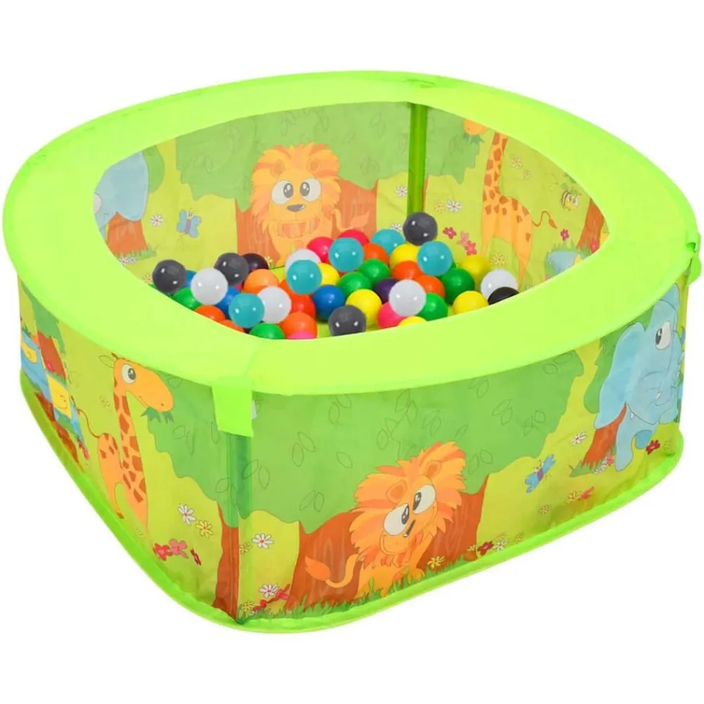 Jouets-vidaXL Piscine à balles avec 300 balles pour enfants 75x75x32 cm Multicolore 1