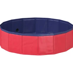 Articles Pour Animaux De Compagnie-vidaXL Piscine de nage pliable pour chien et bleu PVC Rouge
