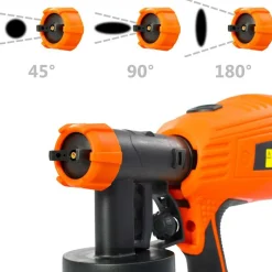 Outils-vidaXL Pistolet à peinture électrique et 3 tailles de buses 500W 800ml