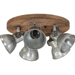 Luminaires-vidaXL Plafonnier 25 W vintage 50x50x25 cm E27 Argent