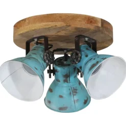 Luminaires-vidaXL Plafonnier 25 W délavé 35x35x25 cm E27 Bleu