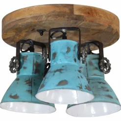 Luminaires-vidaXL Plafonnier 25 W délavé 35x35x25 cm E27 Bleu