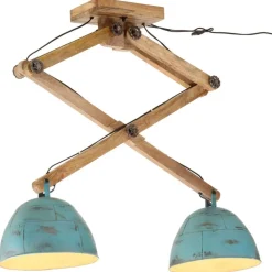 Luminaires-vidaXL Plafonnier 25 W délavé 29x18x85 cm E27 Bleu
