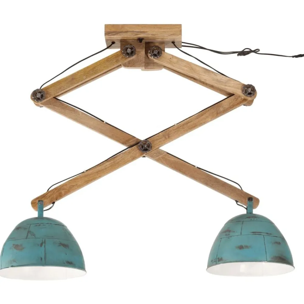 Luminaires-vidaXL Plafonnier 25 W délavé 29x18x85 cm E27 Bleu