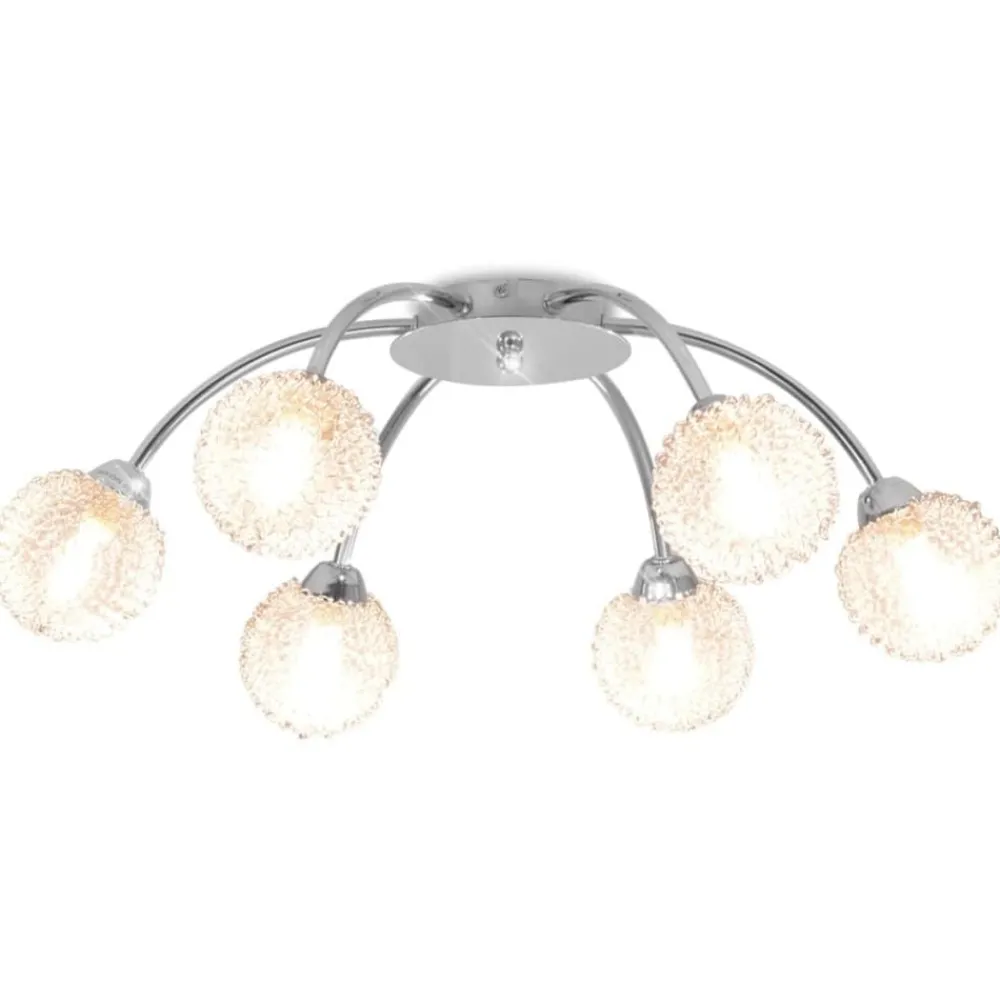 Luminaires-vidaXL Plafonnier avec 6 ampoules LED G9 240 W