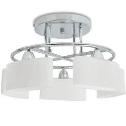 vidaXL Plafonnier avec 5 globes ellipsoïdes pour ampoules E14 200 W