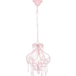 vidaXL Plafonnier avec perles Rond E14