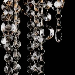 vidaXL Plafonnier avec perles de cristal Blanc Métal