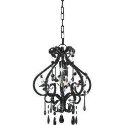 vidaXL Plafonnier avec perles Rond E14