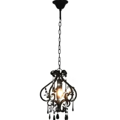 vidaXL Plafonnier avec perles Rond E14
