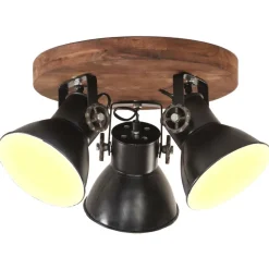 Luminaires-vidaXL Plafonnier industriel 25 W 42x27 cm E27 Noir