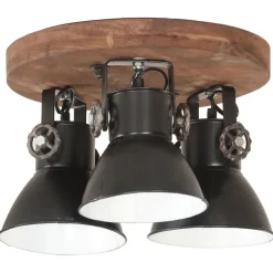 Luminaires-vidaXL Plafonnier industriel 25 W 42x27 cm E27 Noir