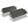 Arts De La Table & Arts Culinaires-vidaXL Plancha en fonte réversible 2 pcs 38x23 cm