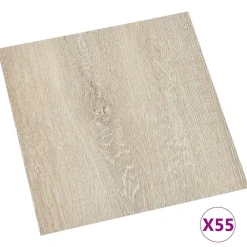 Matériaux De Construction-vidaXL Planches de sol 55 pcs 5,11 m² PVC Beige