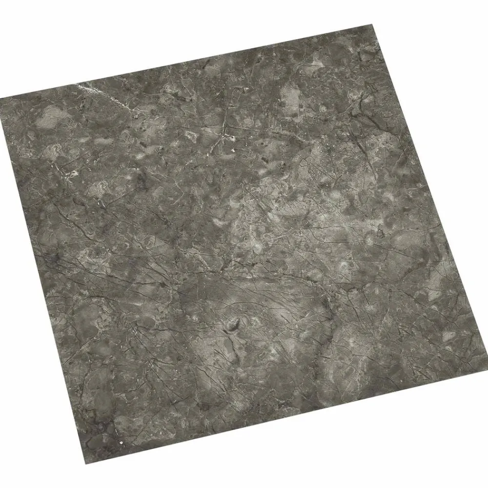 Matériaux De Construction-vidaXL Planches de sol 55 pcs Gris 5,11 m² PVC Gris et blanc