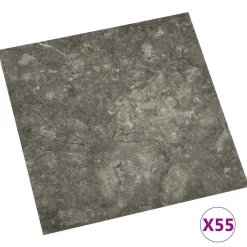 Matériaux De Construction-vidaXL Planches de sol 55 pcs Gris 5,11 m² PVC Gris et blanc