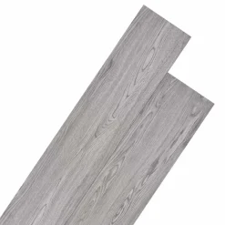 Matériaux De Construction-vidaXL Planches de sol 18 pcs 5,26 m² PVC Gris foncé