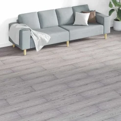 Matériaux De Construction-vidaXL Planches de sol 18 pcs 5,26 m² PVC Gris foncé