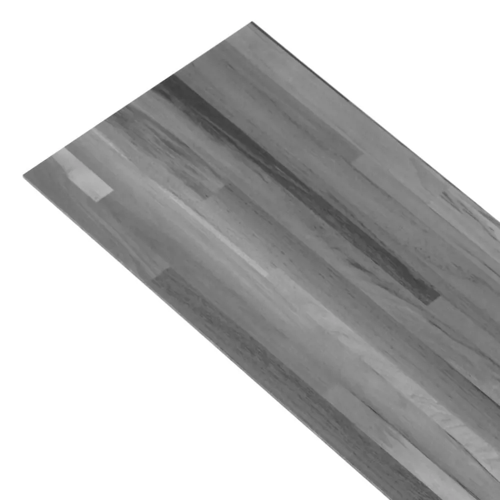 vidaXL Planches de sol 18 pcs Gris 5,26 m² PVC
