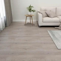 vidaXL Planches de sol 55 pcs Taupe 5,11 m² PVC